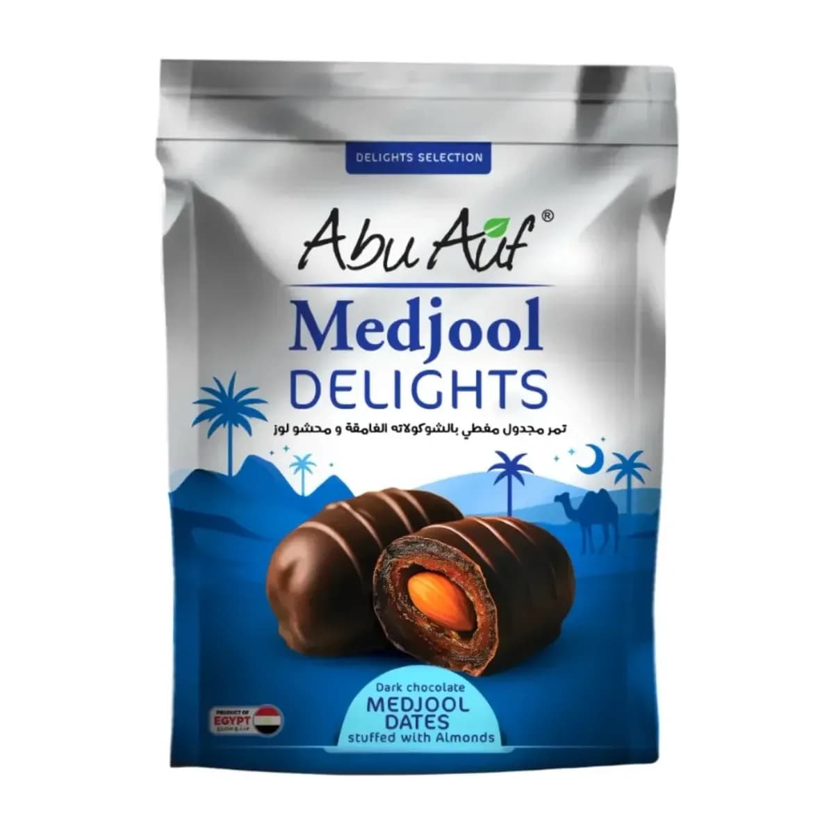 Abu Auf Medjool Delights Dark Chocolate Dates with Almonds 230 g