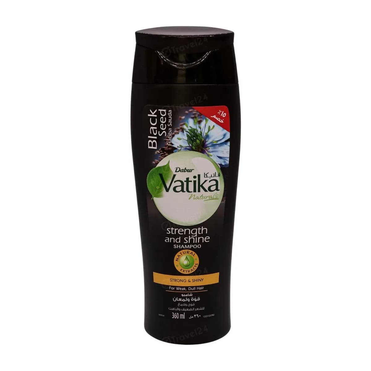 Dabur Vatika Strength & Shine Shampoo – Black Seed 360 ml