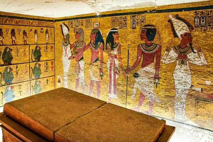 Decorated burial chamber in the Valley of the Kings