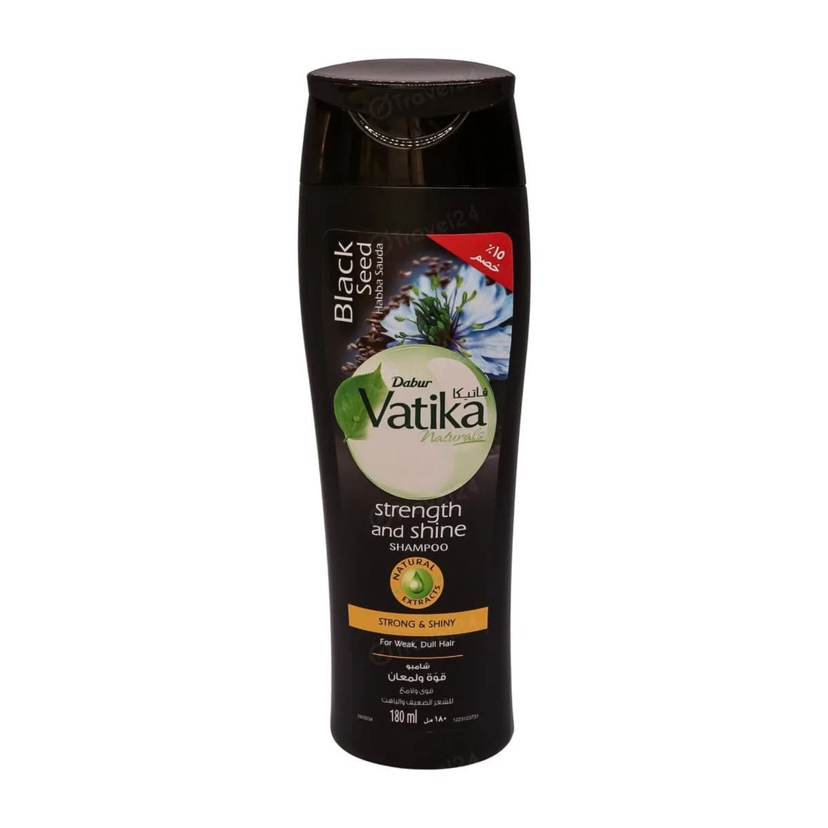Dabur Vatika Strength & Shine Shampoo – Black Seed 180 ml